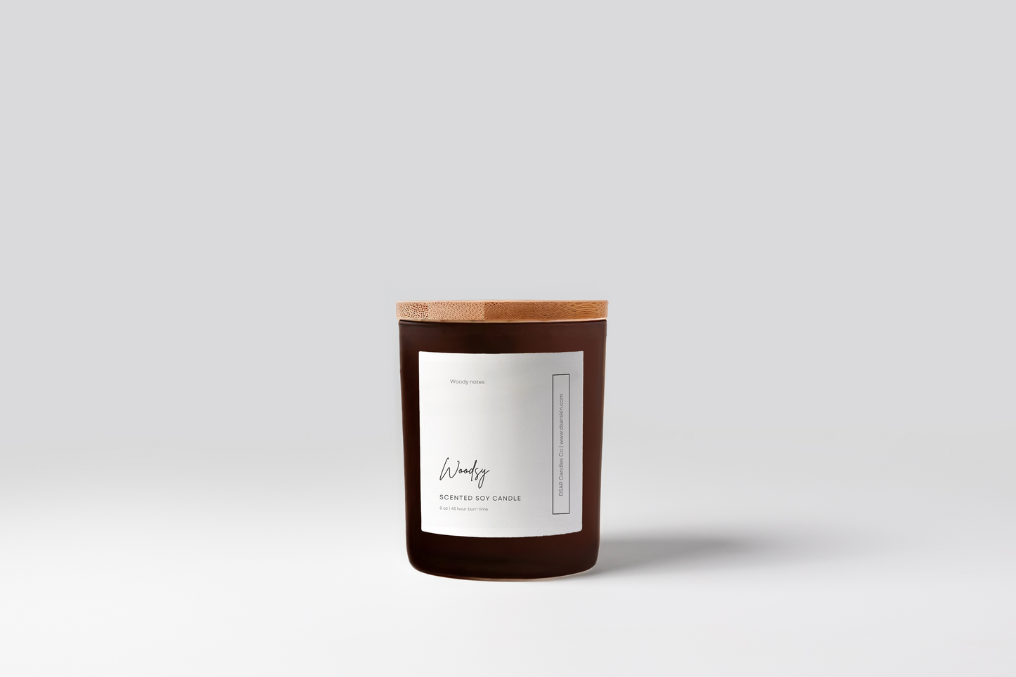 Woodsy -8 oz wood lid